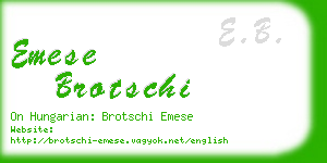 emese brotschi business card